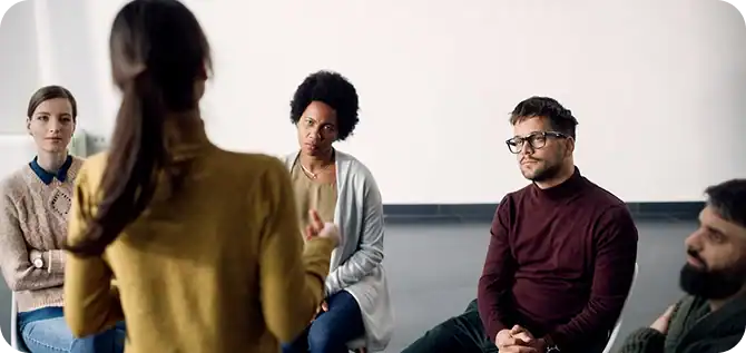 Group therapy section of IOP in Massachusetts