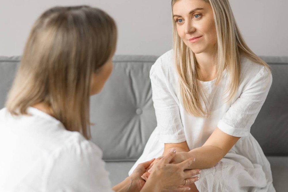 PTSD Treatment in Easton, MA Mental health therapist offering support during a PTSD treatment session in Easton, MA, at Rebuilding Recovery Center.